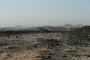Volcanic cones near Barantu, NW of Dabbahu volcanco