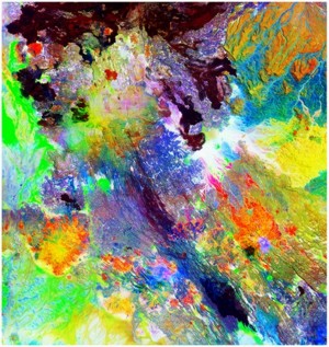 Enhanced Landsat Thematic Mapper image of Dabbahu rift segment
