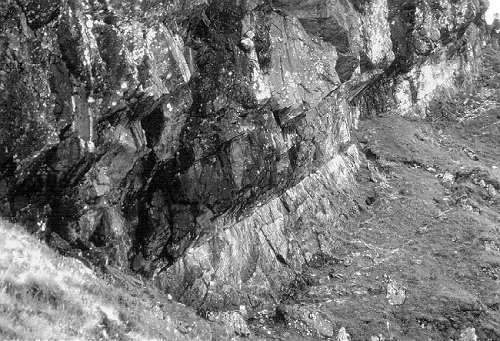 Schist above quartzite