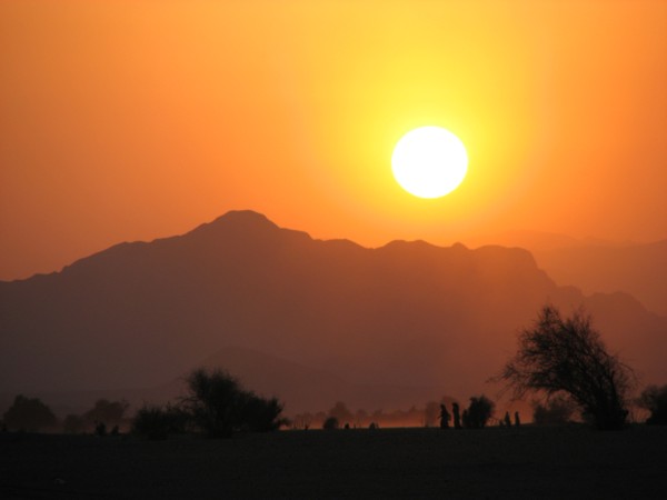 Afar sunset