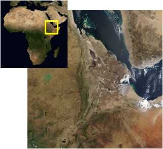 A map of northern africa