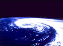 Satellite image of a tropical storm. Satellite image of a tropical storm.