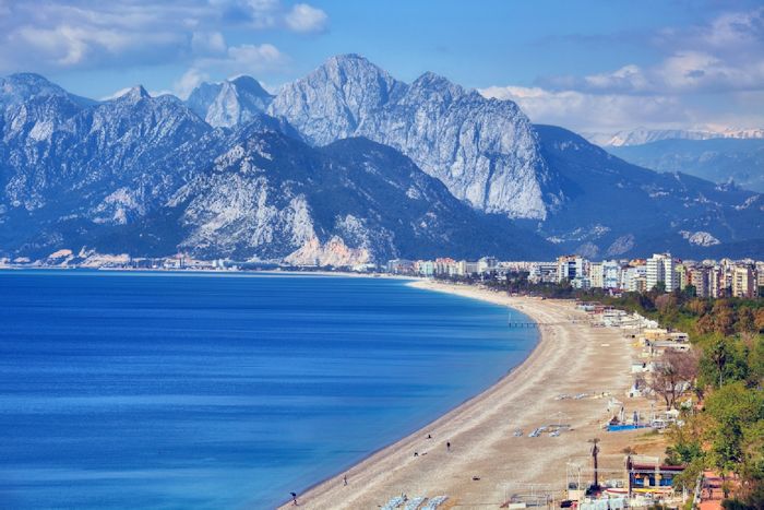 Mountains and beach