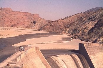 Reservoir full of sediment