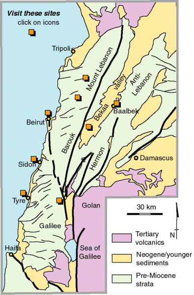 Map of sites