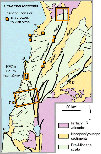 Structural locations map