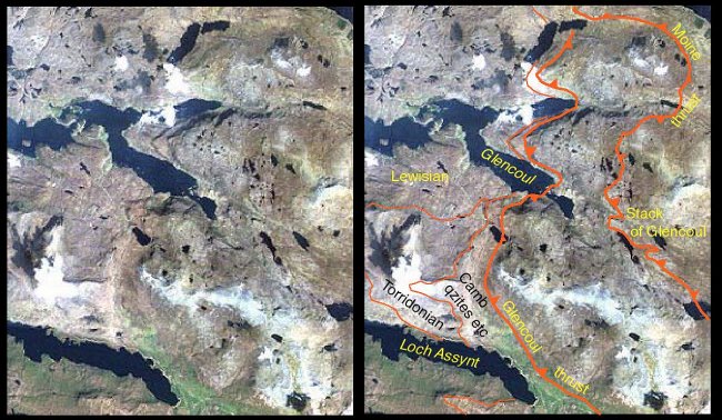 Satellite view of North Assynt