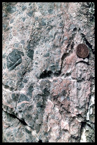 Sango Bay - detail of fault breccia