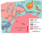 Simplified map of the Entrelor shear zone.