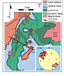 Simplified geotectonic map of Valtournenche and environs.