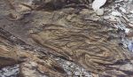 Intrusive pseudo- debrites and contorted primary layering. Champsaur sandstones, French Alps.